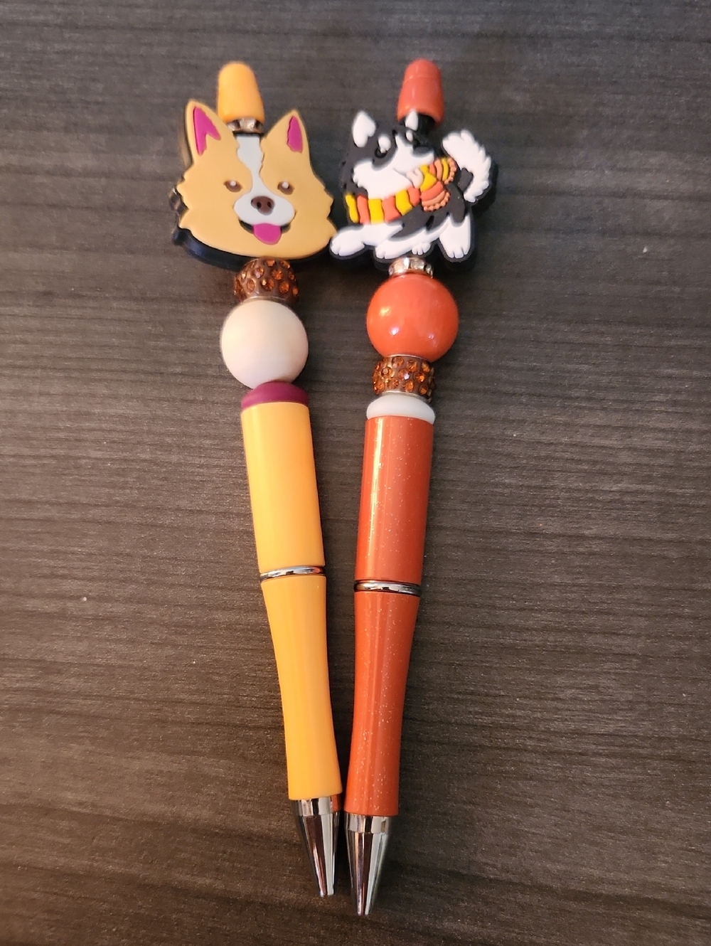 Cute Dog Beaded Pen Set